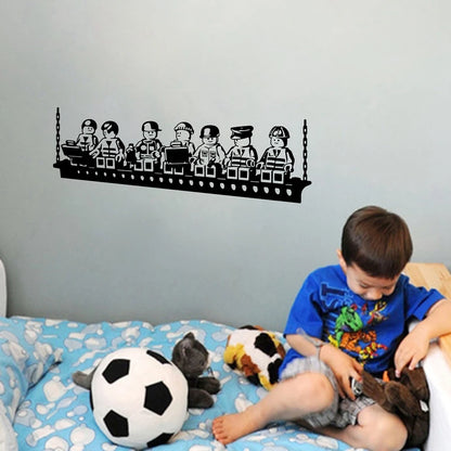 Funny Cartoon Robots Vinyl Wall Sticker Boys Room Wall Art Decals Kids Decor-HomeDecorDecals_com