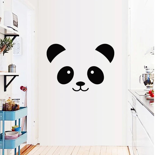 Cartoon Panda Smiling Face Wall Sticker For Children's Room Bedroom Decoration Decals Wallpaper Lovely Home Stickers Mural-HomeDecorDecals_com