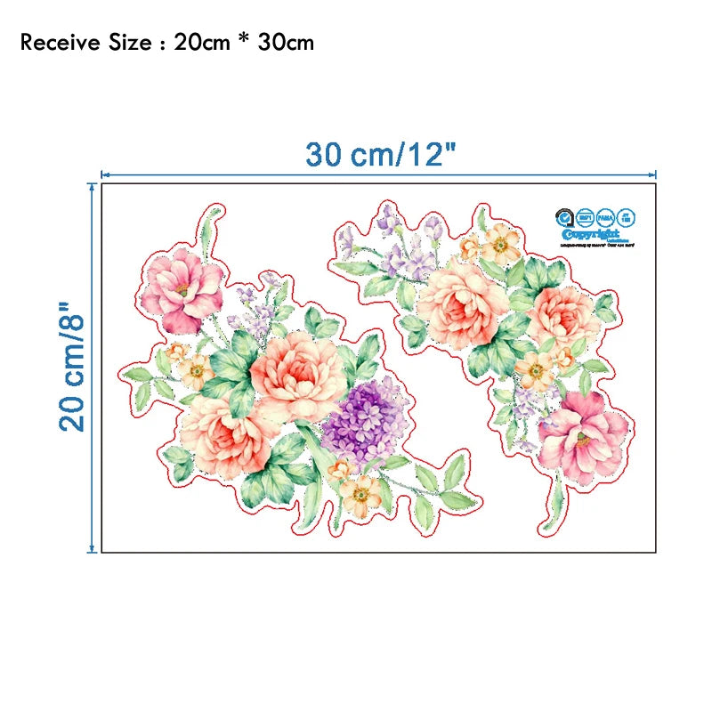 Additional view of Removable Flowers Vinyl Art Wall Decal | Home Decor by HomeDecorDecals.