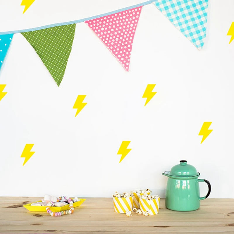 Close-up view of Tiny Lightnings Pattern Wall Decal | Room Decor by HomeDecorDecals.