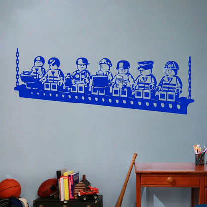 Funny Cartoon Robots Vinyl Wall Sticker Boys Room Wall Art Decals Kids Decor-HomeDecorDecals_com