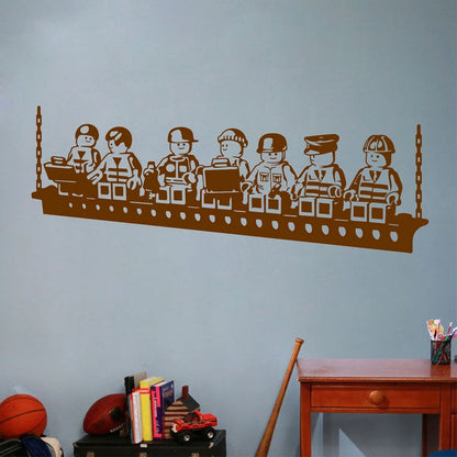 Funny Cartoon Robots Vinyl Wall Sticker Boys Room Wall Art Decals Kids Decor-HomeDecorDecals_com