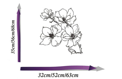 Beauty Flower Plant Wall Decal Bathroom Bedroom Nature Flora Tree Wall Sticker Living Room Kids Room Home Decor-HomeDecorDecals_com
