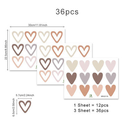 Heart Shape Boho Style Wall Decal | Home Decor design details by HomeDecorDecals.