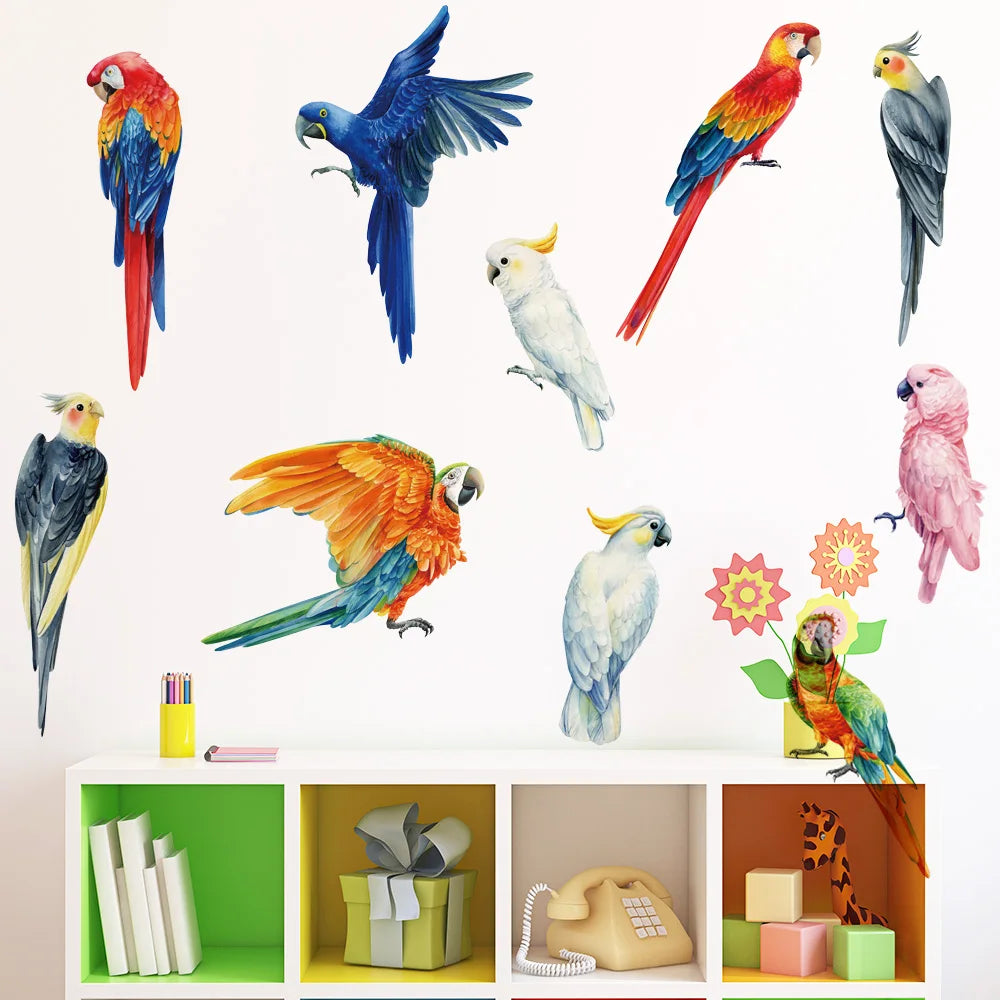 Hand-Painted Style Birds Wall Decal | Home Decor home decor design by HomeDecorDecals.