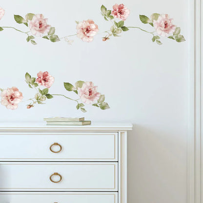 New Style Flowers Vine Wall Decal | Home Decor removable peel and stick wall decal by HomeDecorDecals.
