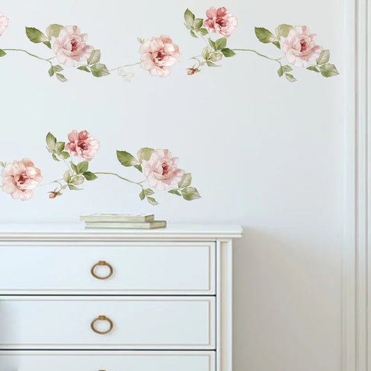 New Style Flowers Vine Wall Decal | Home Decor removable peel and stick wall decal by HomeDecorDecals.