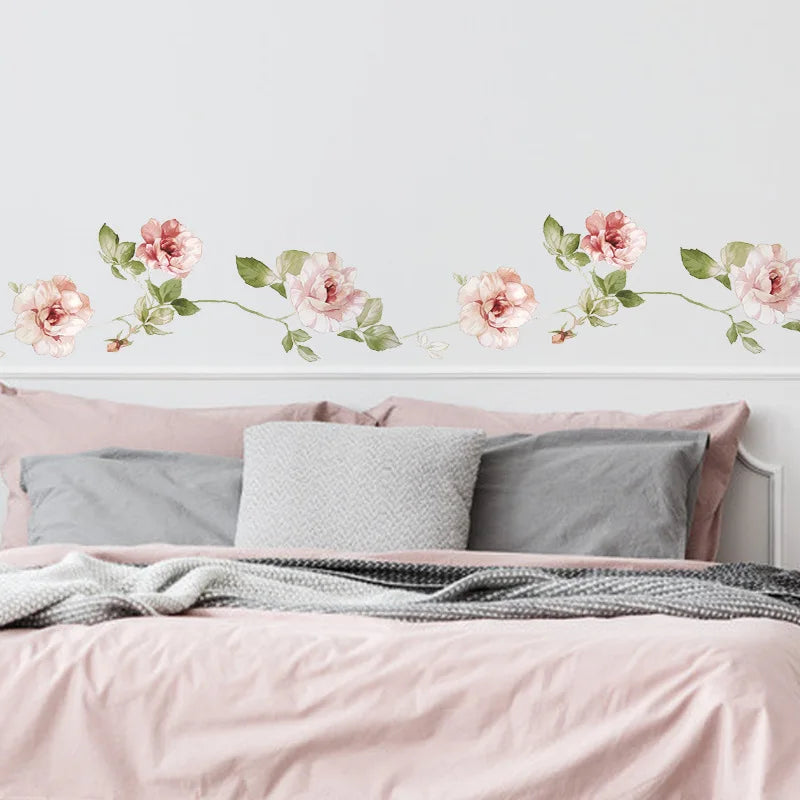 New Style Flowers Vine Wall Decal | Home Decor displayed in room decor by HomeDecorDecals.