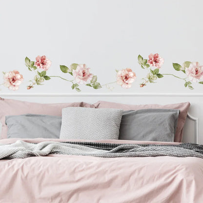 New Style Flowers Vine Wall Decal | Home Decor displayed in room decor by HomeDecorDecals.