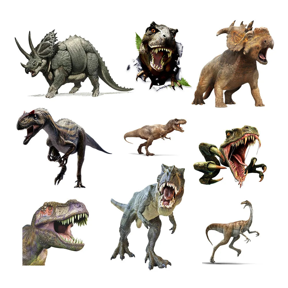 Horrible Dinosaur Wall Stickers for Boy Kids room Decor Tyrannosaurus PVC Tile Decals Removable Door Murals for Home Decoration-HomeDecorDecals_com