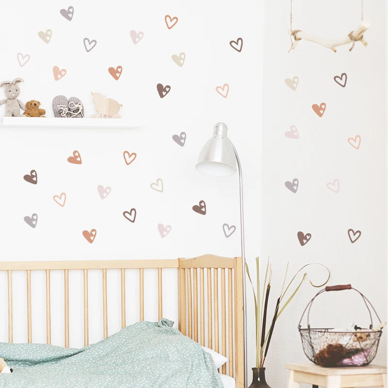 Close-up view of Heart Shape Boho Style Wall Decal | Home Decor by HomeDecorDecals.