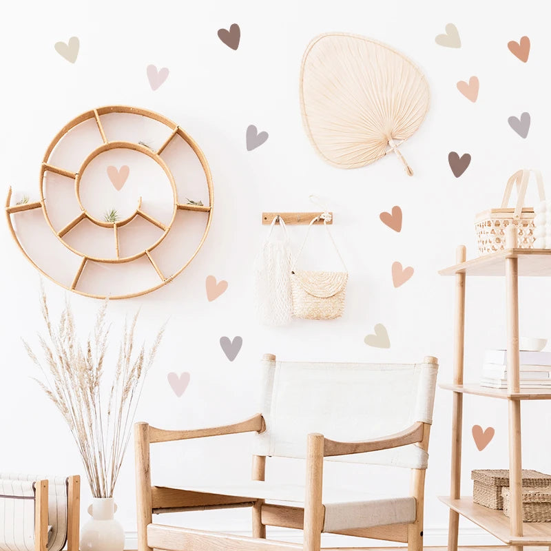 Heart Shape Boho Style Wall Decal | Home Decor displayed in room decor by HomeDecorDecals.