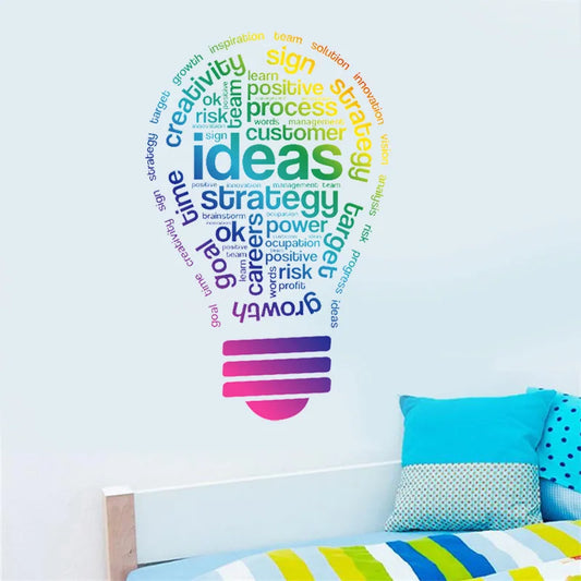 Creative Ideas Light Bulb Wall Decal | Home Decor by HomeDecorDecals.