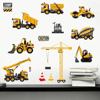 Cartoon car road track creative wall sticker for kids rooms nursery children's room decor on the wall car murals Child gift-HomeDecorDecals_com