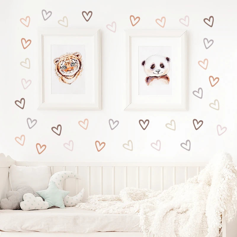 Alternative angle of Heart Shape Boho Style Wall Decal | Home Decor by HomeDecorDecals.