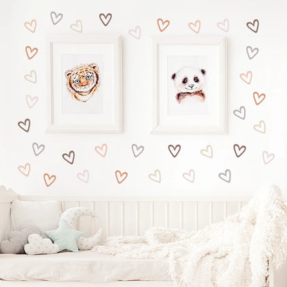 Alternative angle of Heart Shape Boho Style Wall Decal | Home Decor by HomeDecorDecals.