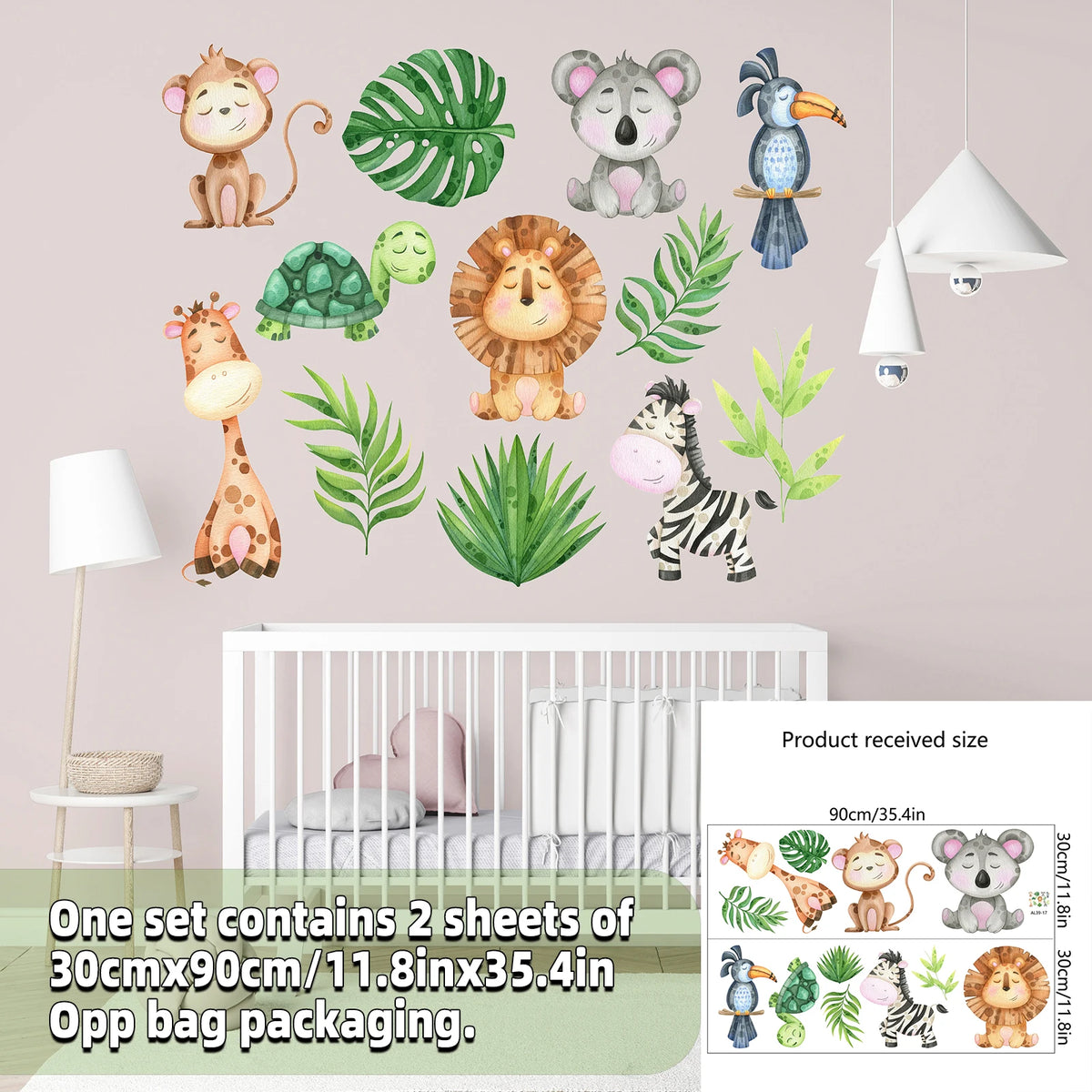 Jungle Woodland Animals Wall Decal | Kids Room Decor design details by HomeDecorDecals.