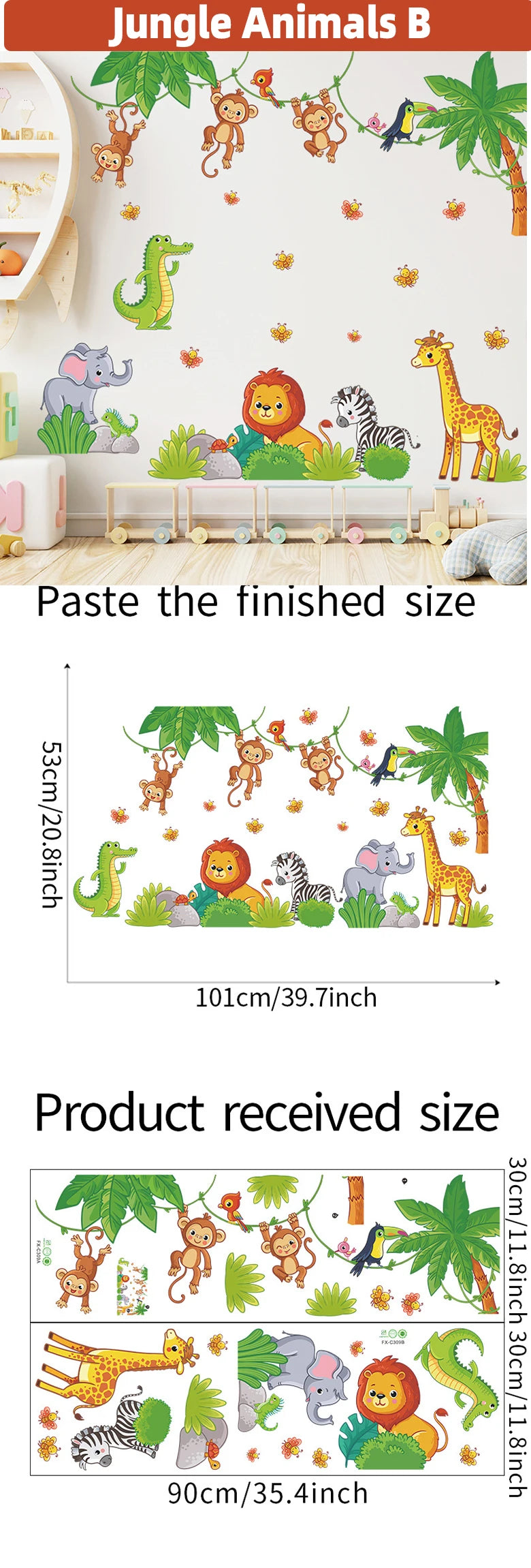 Jungle Woodland Animals Wall Decal | Kids Room Decor home decor design by HomeDecorDecals.