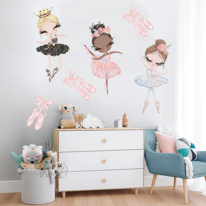 Kawaii Ballet Dance Girl Wall Decal | Kids Room Decor design details by HomeDecorDecals.