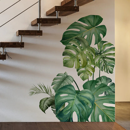 Large Green Monster Leaf Wall Sticker | Home Decor removable peel and stick wall decal by HomeDecorDecals.
