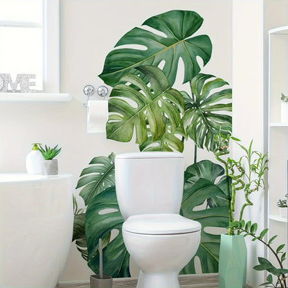 Large Green Monster Leaf Wall Sticker | Home Decor design details by HomeDecorDecals.