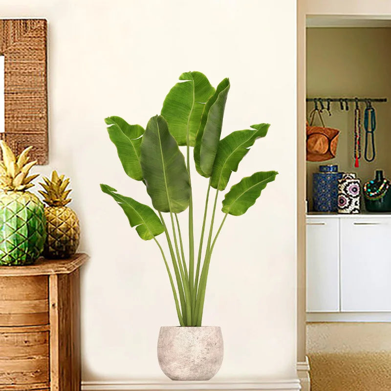 Large Tropical Green Plants Wall Decal | Home Decor decorative wall feature by HomeDecorDecals.