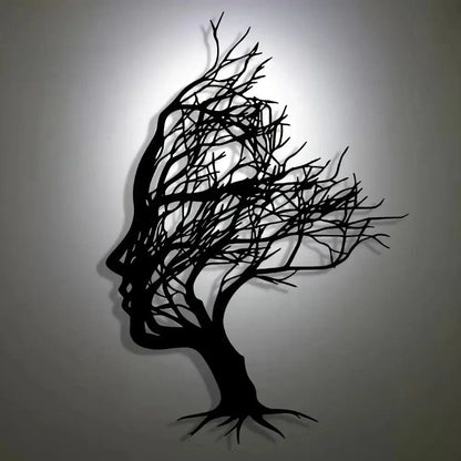 Modern Metal Decorative Wall Sign | Home Decor removable peel and stick wall decal by HomeDecorDecals.