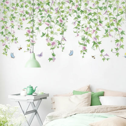Morning Glory Vine Wall Decal | Home Decor removable peel and stick wall decal by HomeDecorDecals.