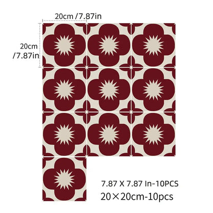 Close-up view of Moroccan Talavera Peel and Stick Tile Sticker | Home Decor by HomeDecorDecals.