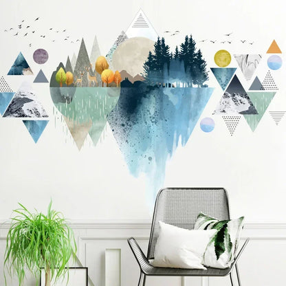 Nordic Triangle Mountain Vinyl Wall Sticker | Home Decor by HomeDecorDecals.