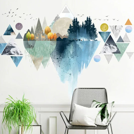 Nordic Triangle Mountain Vinyl Wall Sticker | Home Decor by HomeDecorDecals.