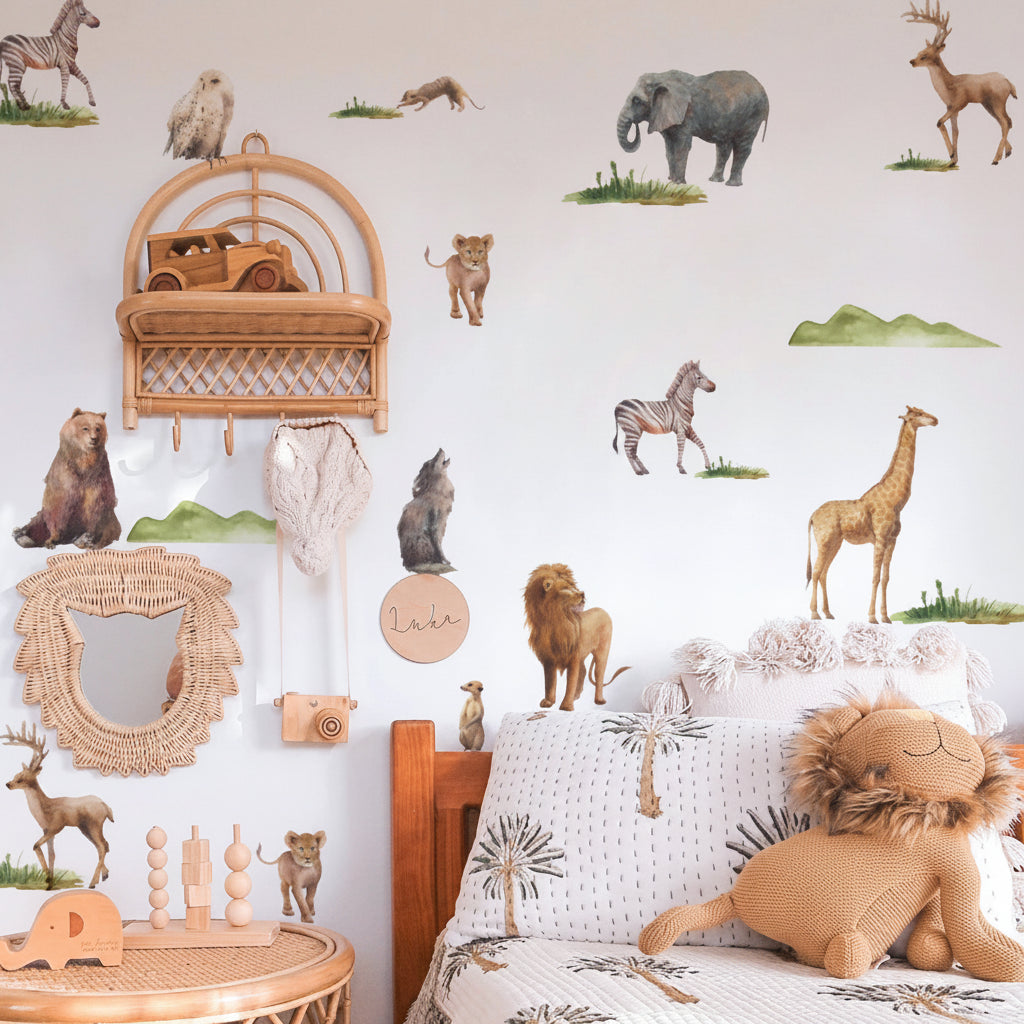 Nordic Cartoon Animals Wall Decal | Kids Room Decor by HomeDecorDecals.