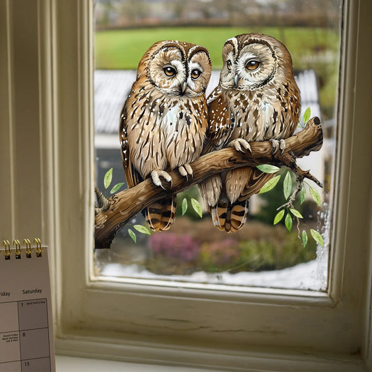 Owl on Branch Wall Decal | Home Decor removable peel and stick wall decal by HomeDecorDecals.