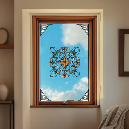 PVC Moroccan Style Geometric Glass Decal | Home Decor design details by HomeDecorDecals.