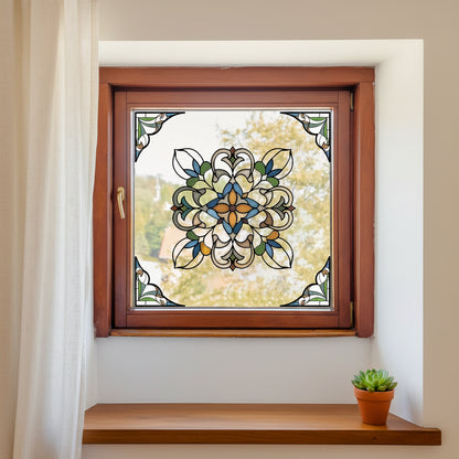 PVC Moroccan Style Geometric Glass Decal | Home Decor removable peel and stick wall decal by HomeDecorDecals.