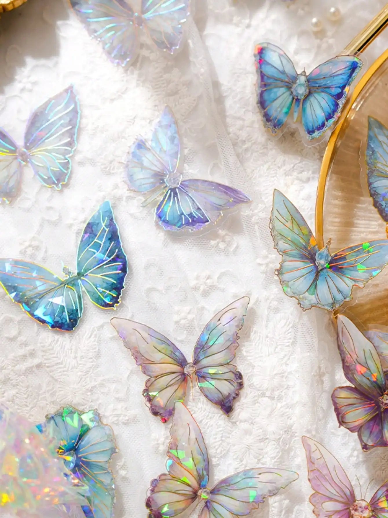 Pink Crystal 3D Butterfly Wall Sticker | Home Decor removable peel and stick wall decal by HomeDecorDecals.