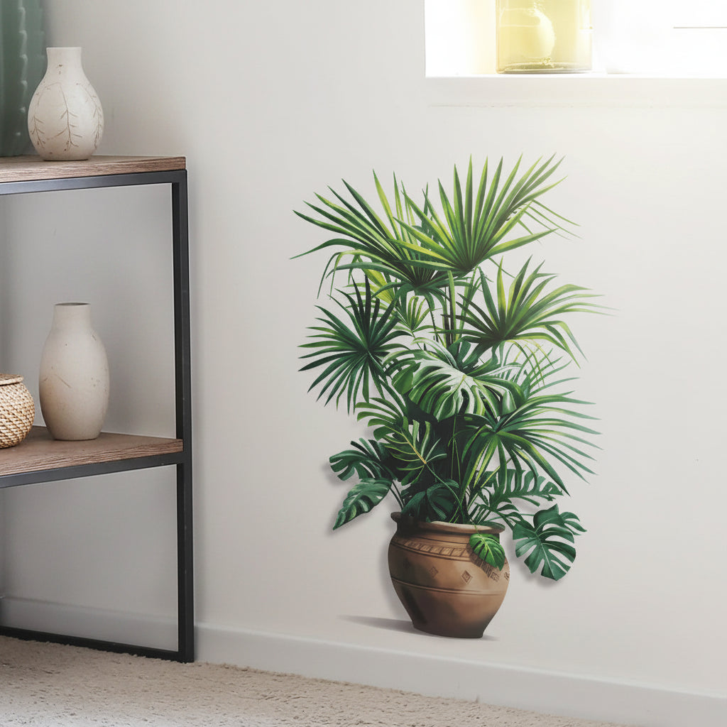 Plant Potted Wall Decal | Home Decor displayed in room decor by HomeDecorDecals.