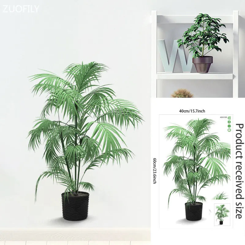 Potted plant with dimensions | Home Decor displayed in room decor by HomeDecorDecals.