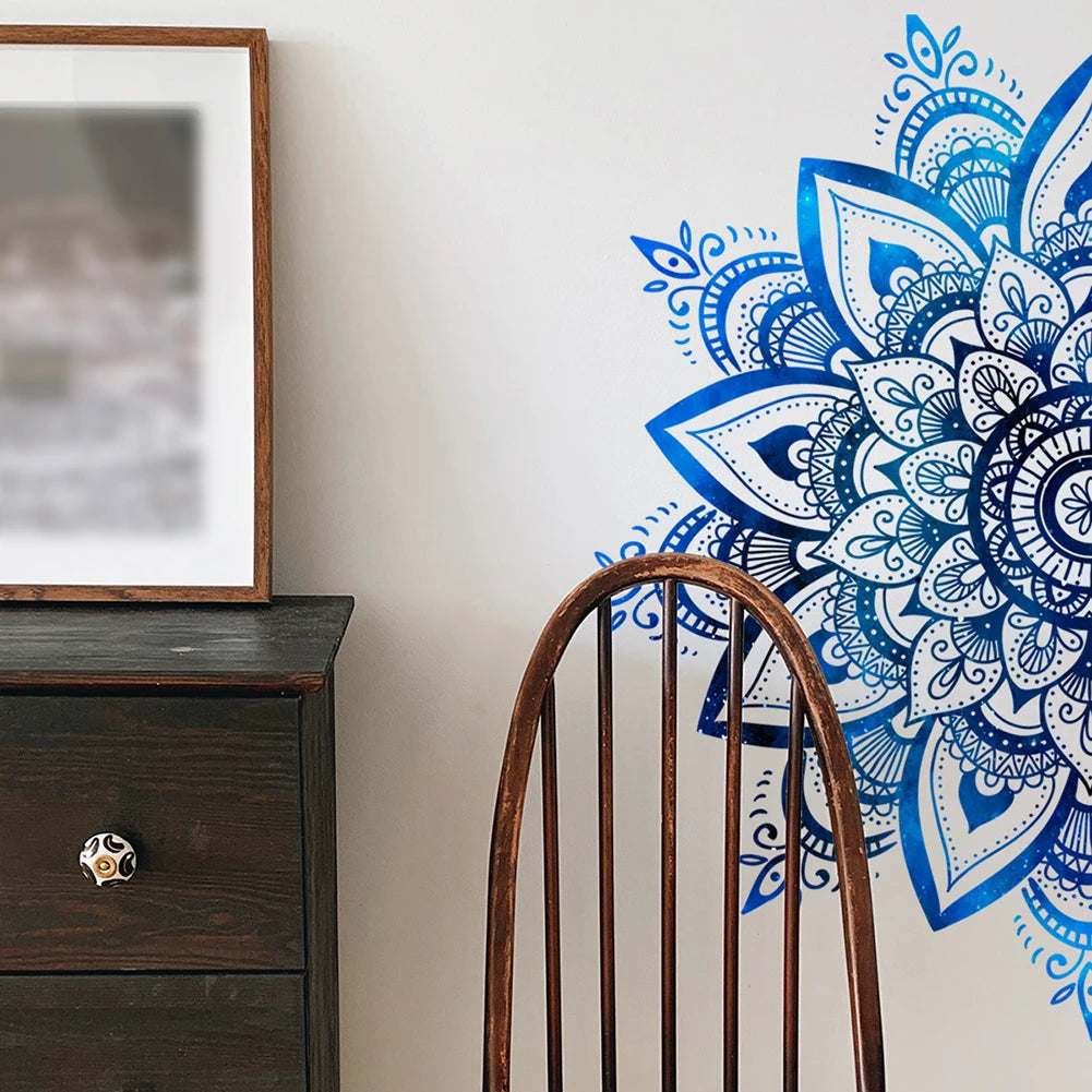 Additional view of Mandala Lotus Flower Datura Zen Wall Decal | Home Decor by HomeDecorDecals.
