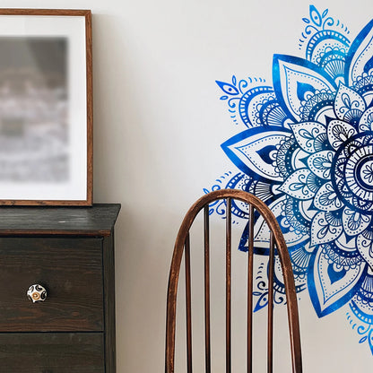 Additional view of Mandala Lotus Flower Datura Zen Wall Decal | Home Decor by HomeDecorDecals.