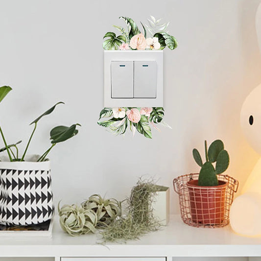 Plant Flower Wall Mural Decal | Home Decor removable peel and stick wall decal by HomeDecorDecals.