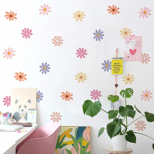Daisy Floral Interior Wall Decal | Home Decor by HomeDecorDecals.