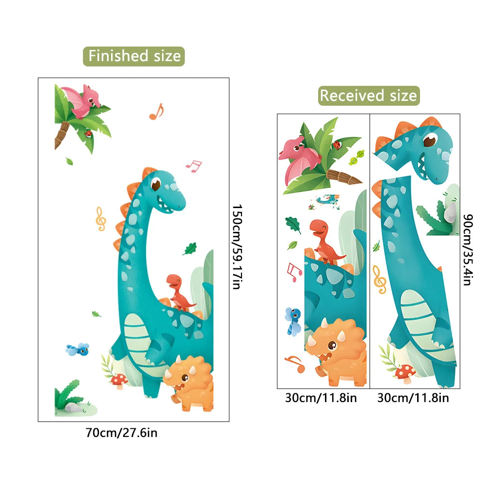 Cartoon Large Dinosaur Kids Wall Stickers for Nursery Room Removable Decals Baby Bedroom Decor Bathroom Door DIY Posters Murals-HomeDecorDecals_com