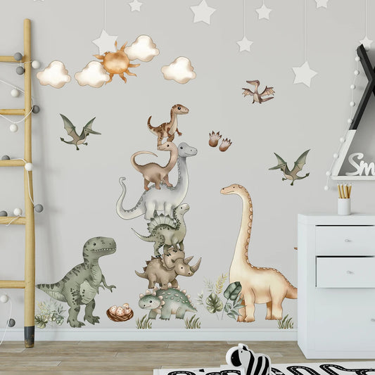 Dinosaur Park Wall Stickers Baby Room Bedroom Living Room Wall Stickers Art Wall Stickers Mural Paintings-HomeDecorDecals_com