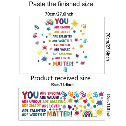 English motivational text wall sticker, removable children's room, daycare background decoration wall sticker-HomeDecorDecals_com