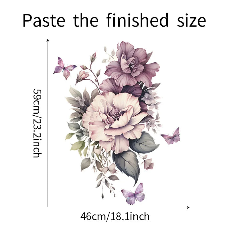 Close-up view of Branches Flower and Birds Wall Decal | Home Decor by HomeDecorDecals.