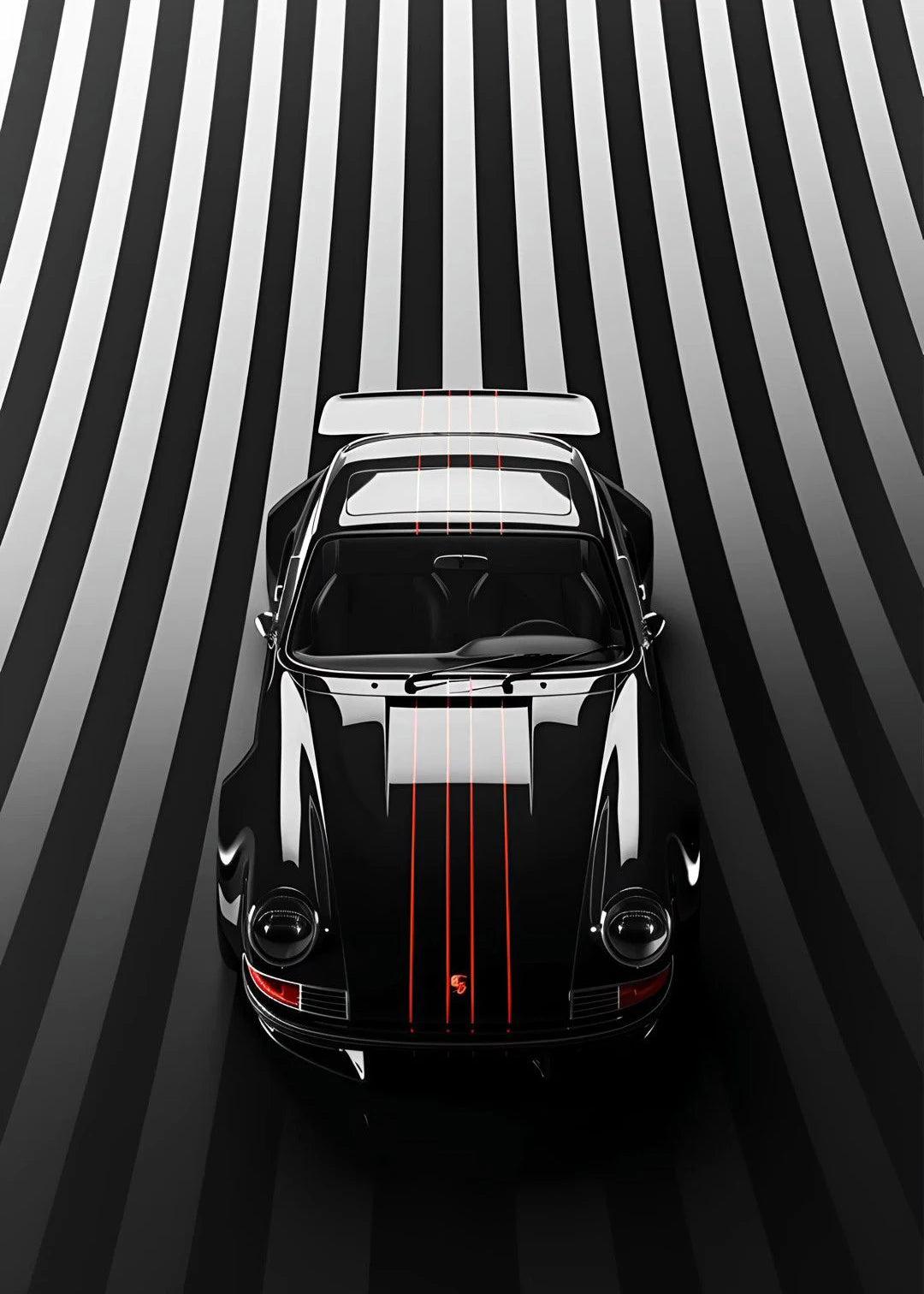 Black and White Luxury Car Art Poster Poster Canvas Painting Print Home Living Room Bedroom Entrance Bar Cafe Art Decoration-HomeDecorDecals_com
