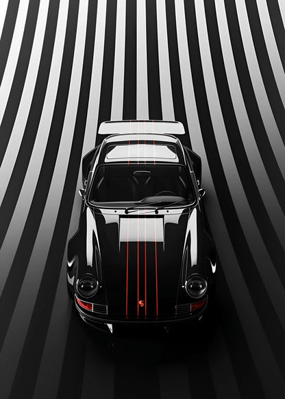 Black and White Luxury Car Art Poster Poster Canvas Painting Print Home Living Room Bedroom Entrance Bar Cafe Art Decoration-HomeDecorDecals_com