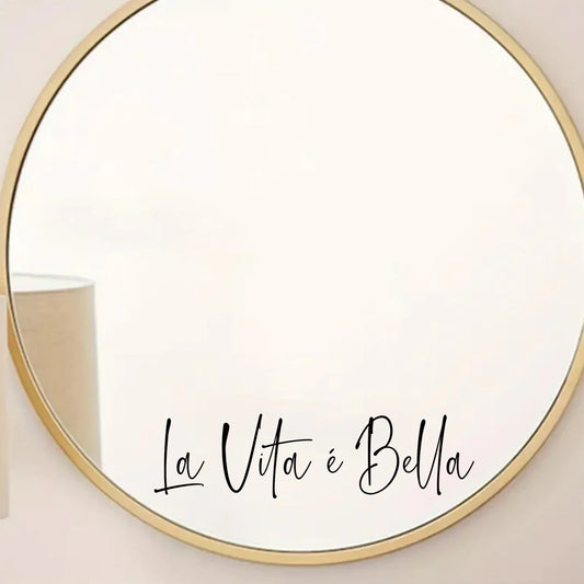 1pcs PVC Warm and Inspirational Quotes Mirror Stickers for Bathroom Bedroom Decoration Kids Home Decor Removable Wall Decals-HomeDecorDecals_com