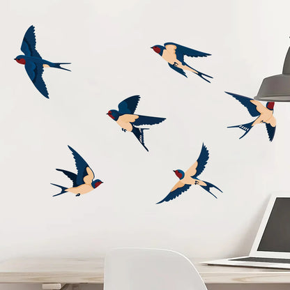 Cartoon Cute Animals Birds Wall Windows Sticker Kids Room Decoration Baby Room for Bedroom Home Decor Living Room Wall Decals-HomeDecorDecals_com